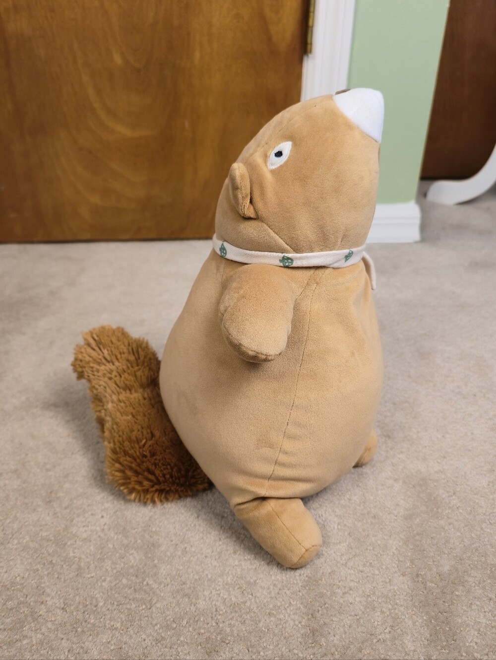 Squirrel Mini Weighted Plush Pillow Brown - Pillowfort™